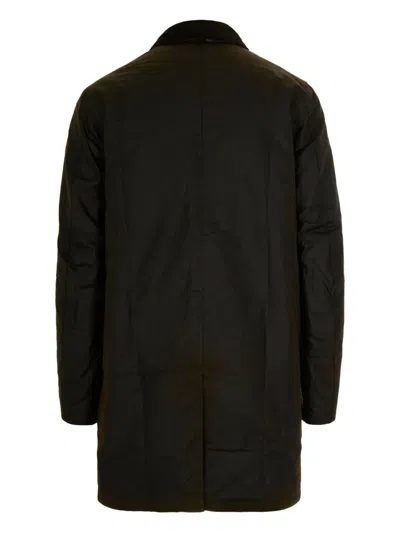 Barbour Cotton Buttoned Coat In Brown