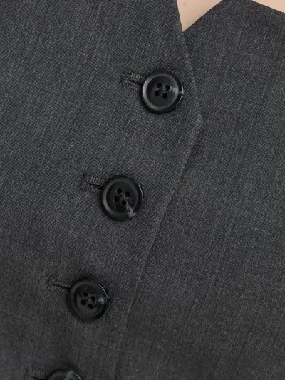 Samsoe & Samsoe Saellen Button-front Strapless Top In Black