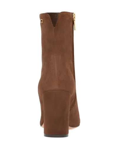 Gianvito Rossi 85mm Lyell Pointed-toe Ankle Boots In Brown