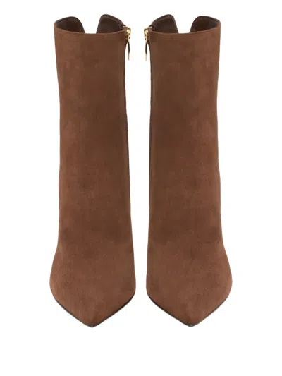 Gianvito Rossi 85mm Lyell Pointed-toe Ankle Boots In Brown