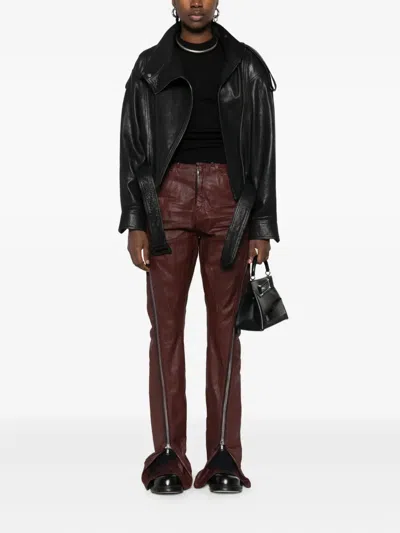 Rick Owens Drkshdw Flared Design Bootcut Denim Trousers In Brown