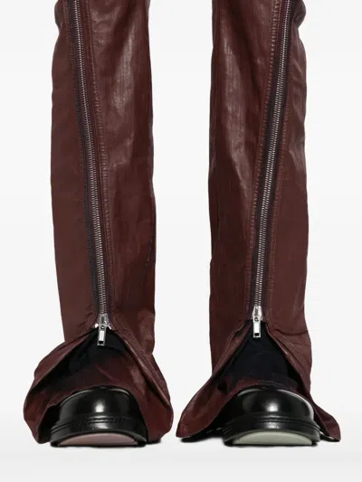 Rick Owens Drkshdw Flared Design Bootcut Denim Trousers In Brown