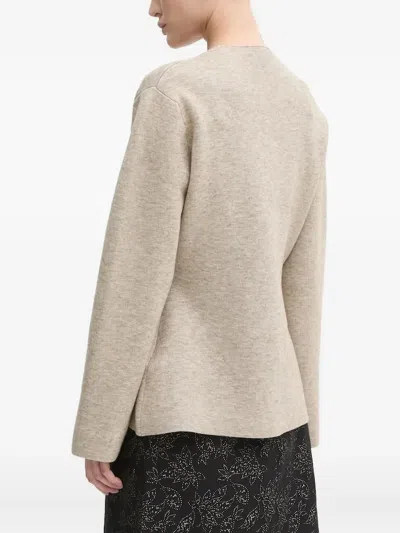 Bruuns Bazaar Single-button V-neck Cardigan In Brown