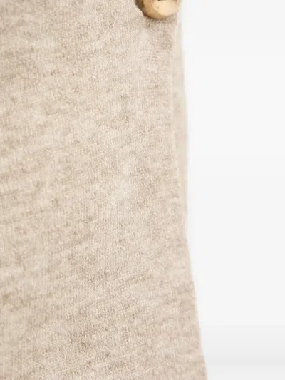 Bruuns Bazaar Single-button V-neck Cardigan In Brown