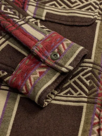 Rrl Checked Padded Shirt Jacket In Multi
