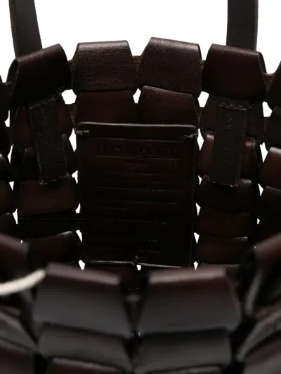 Dragon Diffusion Leather Woven Tote Bag In Black