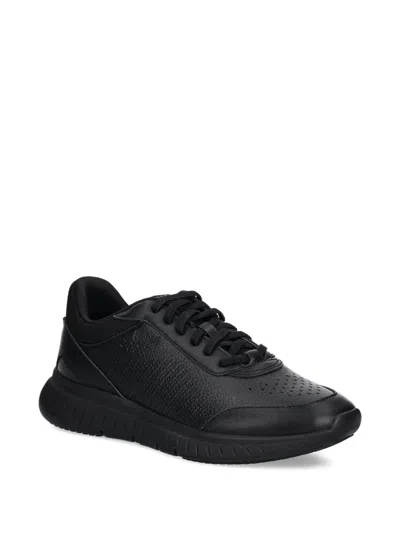 Hugo Boss Round Toe Low-top Casual Shoes In Black