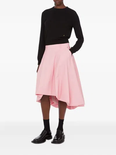 Moschino Ruffled Asymmetric Skirt In Pink