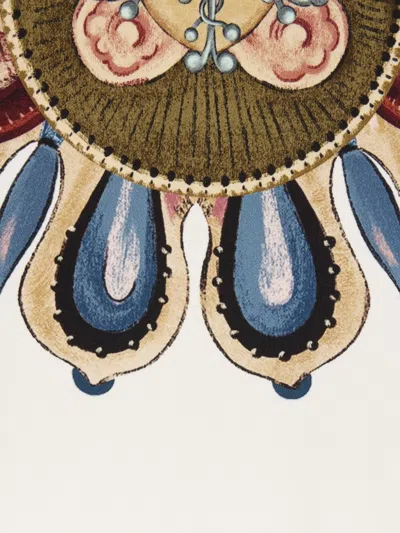 La Doublej Floral-print Fringed Tunic In Multi