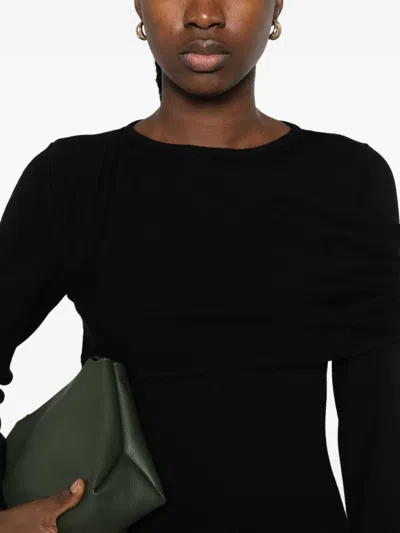 P.a.r.o.s.h Draped Sweater In Black