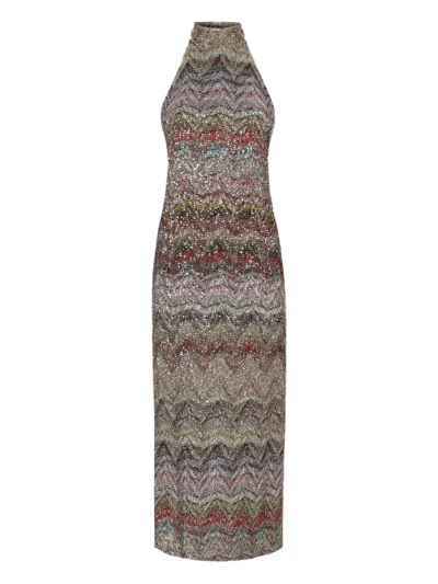 Missoni Midikleid Mit Neckholder In Multi