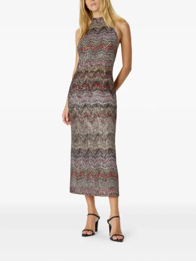 Missoni Midikleid Mit Neckholder In Multi