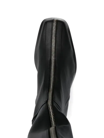 Gmbh Zip-front Overknee Boots In Black