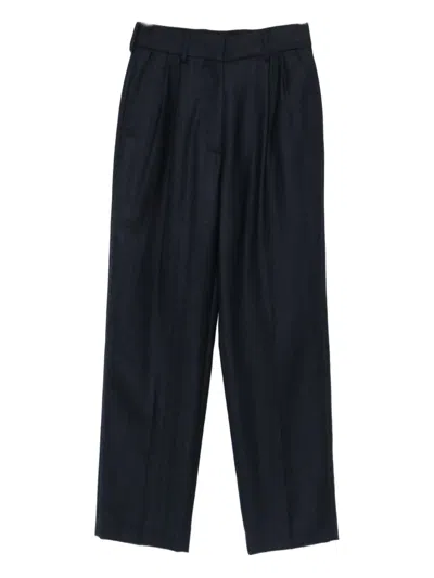 Blazé Milano Casual Trousers With Belt Loops In Blue