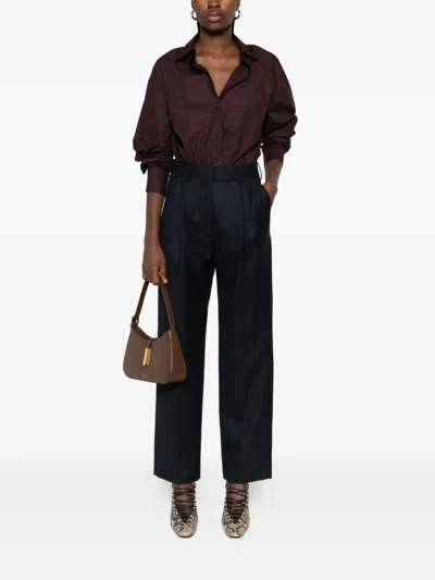 Blazé Milano Casual Trousers With Belt Loops In Blue