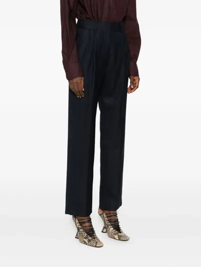 Blazé Milano Casual Trousers With Belt Loops In Blue