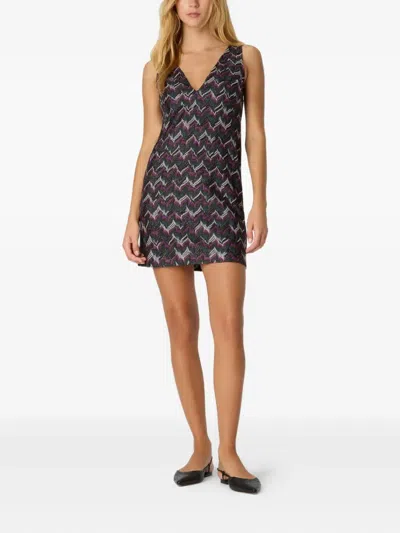 Missoni Minikleid Mit V-ausschnitt Aus Strukturierter Spitze In Multi