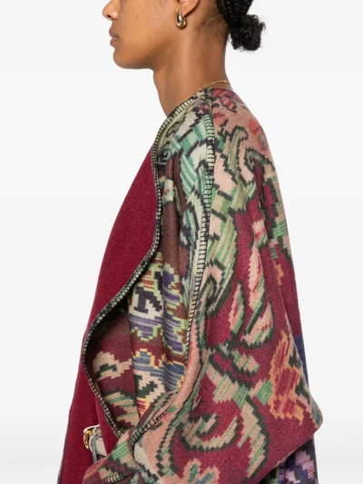 Pierre-louis Mascia Geometric-pattern Wool Coat In Multi