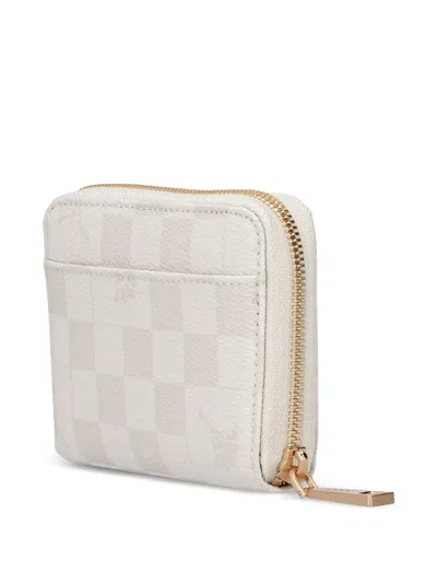 Joop Cortina Piazza Nisa Check-pattern Zip-around Wallet In White