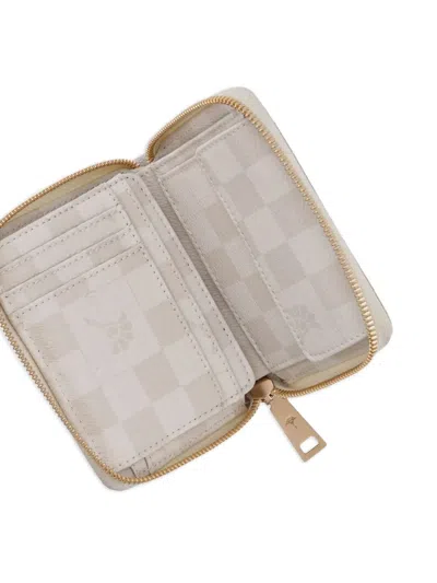Joop Cortina Piazza Nisa Check-pattern Zip-around Wallet In White