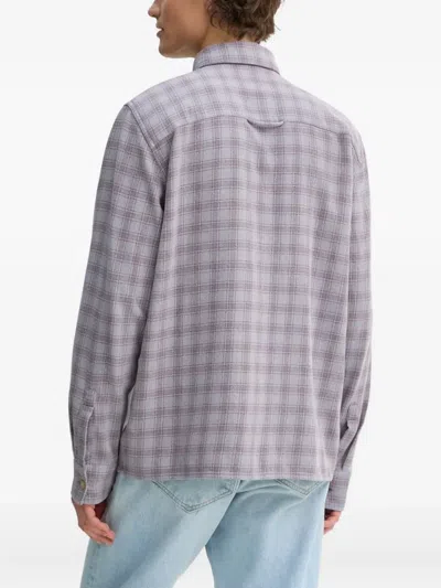 Won Hundred Checked Button-down Shirt In Gray