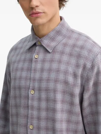 Won Hundred Checked Button-down Shirt In Gray