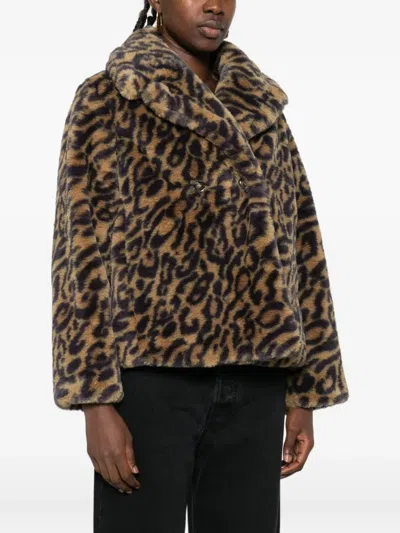 Apc A.p.c. Leopard-print Faux Fur Johanna Coat A.p.c. In Animal Print