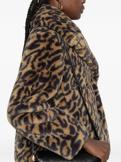 Apc A.p.c. Leopard-print Faux Fur Johanna Coat A.p.c. In Animal Print