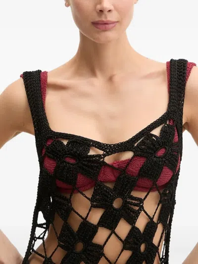 MICHELLE 钩编针织超长沙滩连衣裙