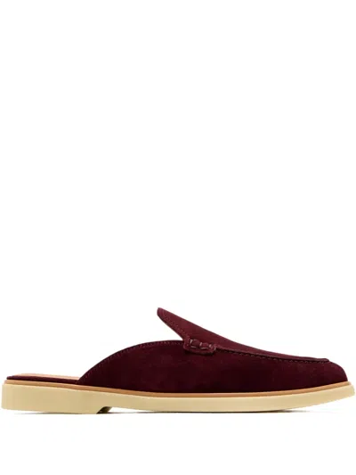 绒面皮平底穆勒鞋