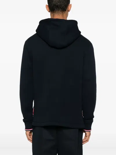 Thom Browne Oversized Hoodie Pullover With Rwb Tipping Stripe In Chunk In Black