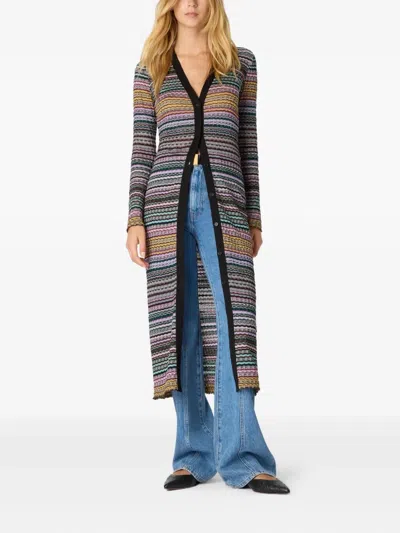 Missoni Striped-pattern Buttoned Cardigan In Multi