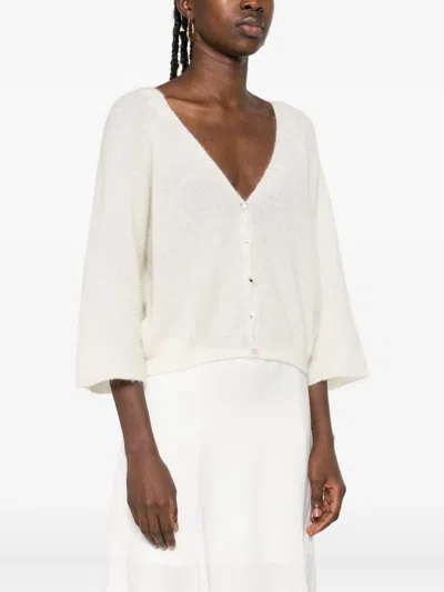 Ba&sh Isaac Button-front Cardigan In Neutral