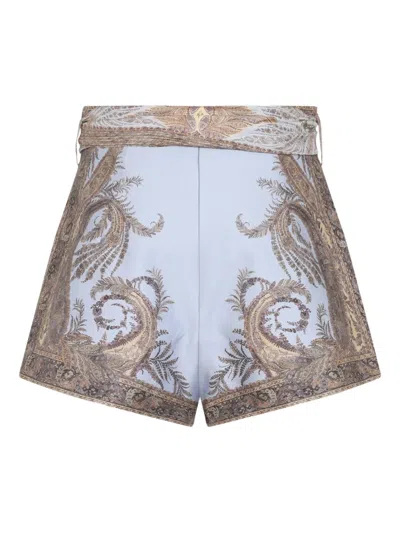 Zimmermann Hypnotic Shorts In Purple