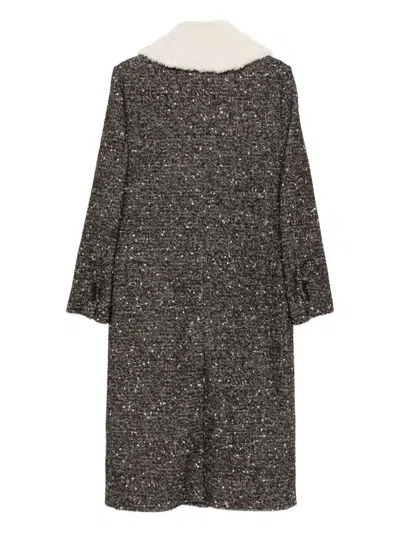 Dorothee Schumacher Wool-mix Coat With Removable Faux Fur Collar In Gray