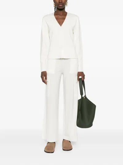 P.a.r.o.s.h Button-front Cardigan In White