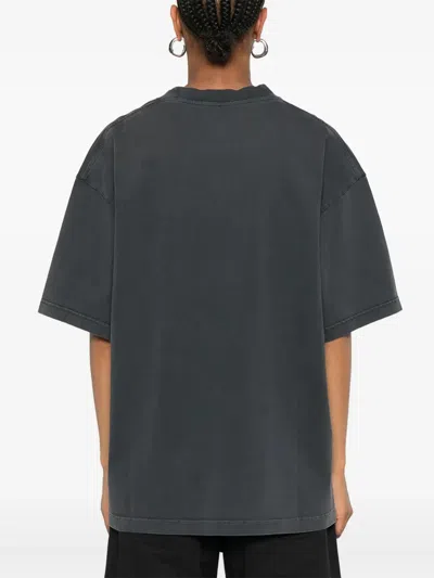 Alexander Wang T-shirt With Logo In Gray