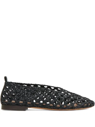 Mansur Gavriel Open Weave Ballet Flat In Black