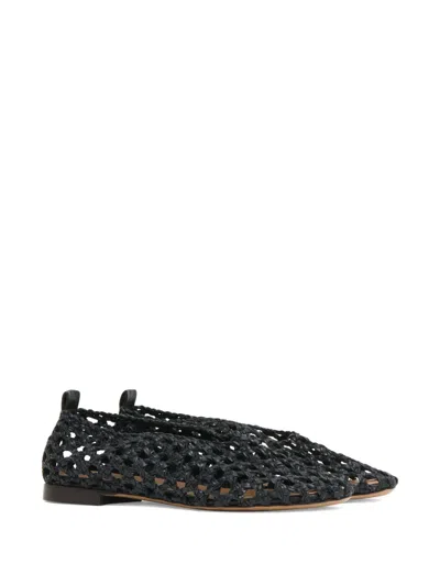 Mansur Gavriel Open Weave Ballet Flat In Black