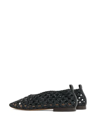 Mansur Gavriel Open Weave Ballet Flat In Black