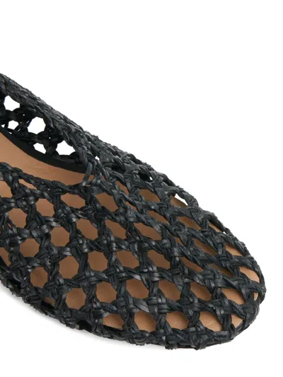 Mansur Gavriel Open Weave Ballet Flat In Black