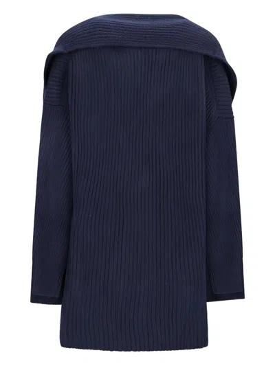 Canessa Ribbed Cardigan In Blue