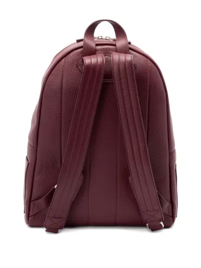 Orciani Top-handle Leather Backpack In Red