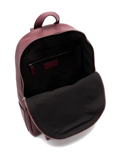 Orciani Top-handle Leather Backpack In Red