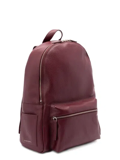Orciani Top-handle Leather Backpack In Red
