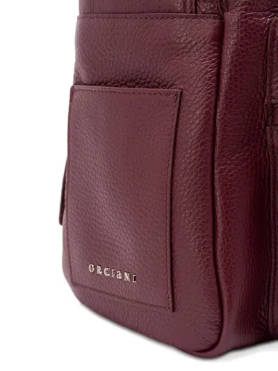 Orciani Top-handle Leather Backpack In Red