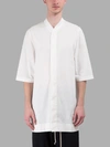 RICK OWENS WHITE SHORT SLEEVES SHIRT