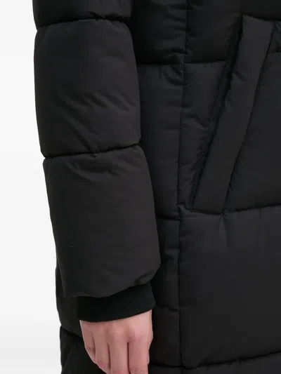 Sandro Ferrone Hooded Quilted Coat In Black