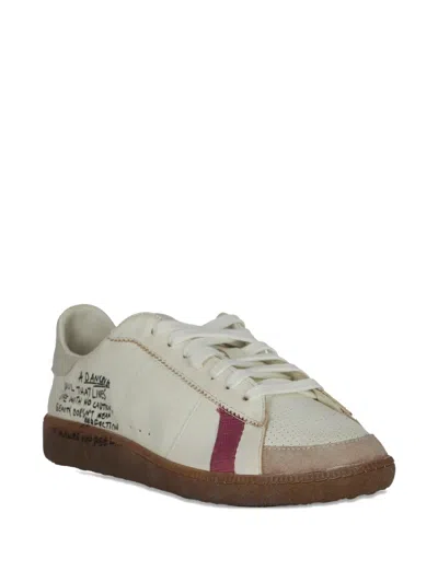 Patrizia Pepe Skin Sneakers In Nappa With Lettering In Neutral