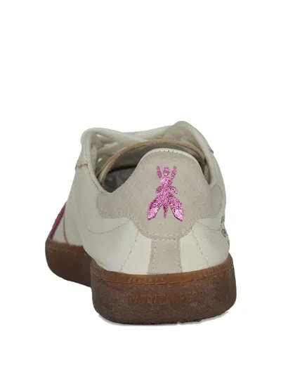 Patrizia Pepe Skin Sneakers In Nappa With Lettering In Neutral